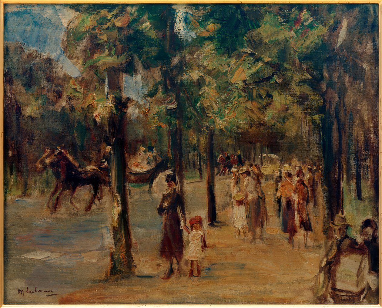 Ulička v zoo s kočárky od Max Liebermann