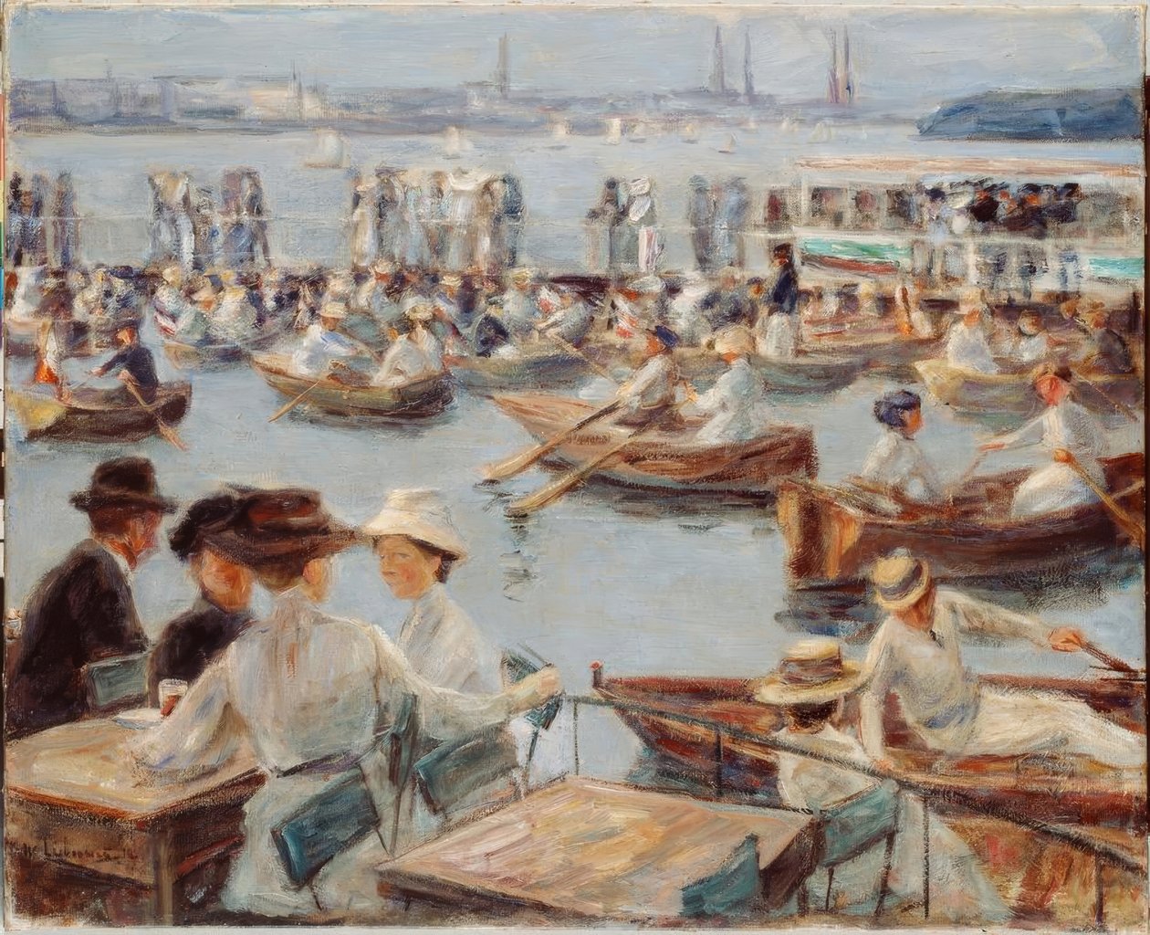 V Alsteru v Hamburku od Max Liebermann