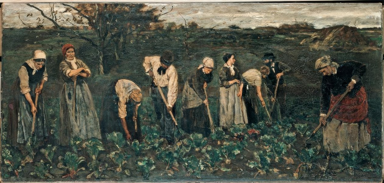 Dělníci na poli řepy od Max Liebermann