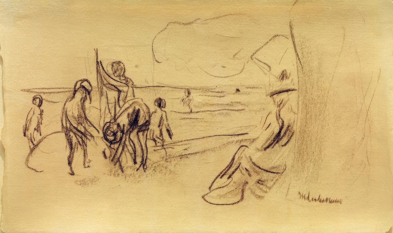 Chlapec koupání od Max Liebermann