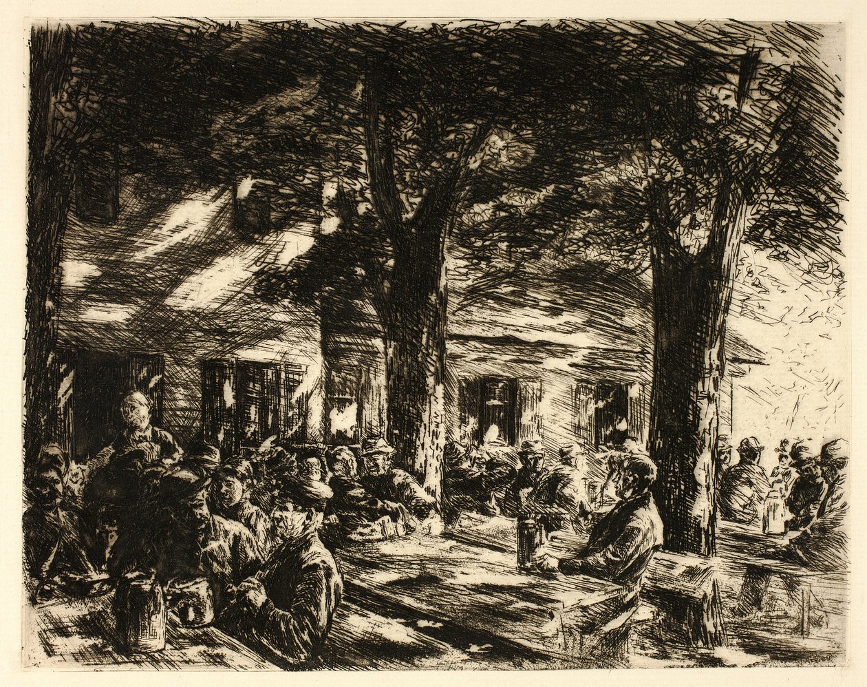 Pivní zahrádka v Rosenheimu od Max Liebermann