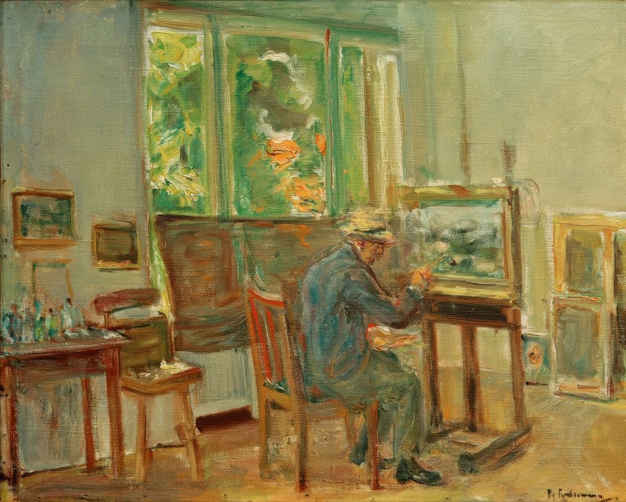 Umělec ve svém ateliéru ve Wannsee od Max Liebermann