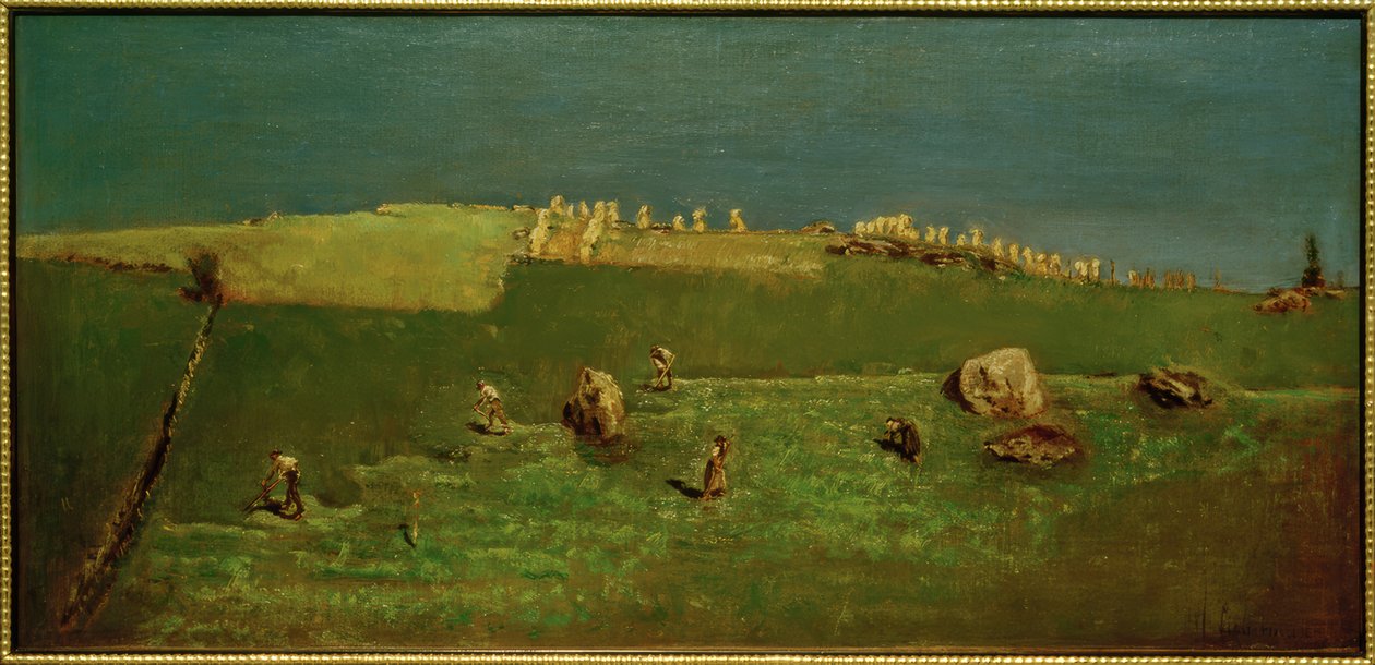 Sekačky - senoseče v Tyrolsku od Max Liebermann