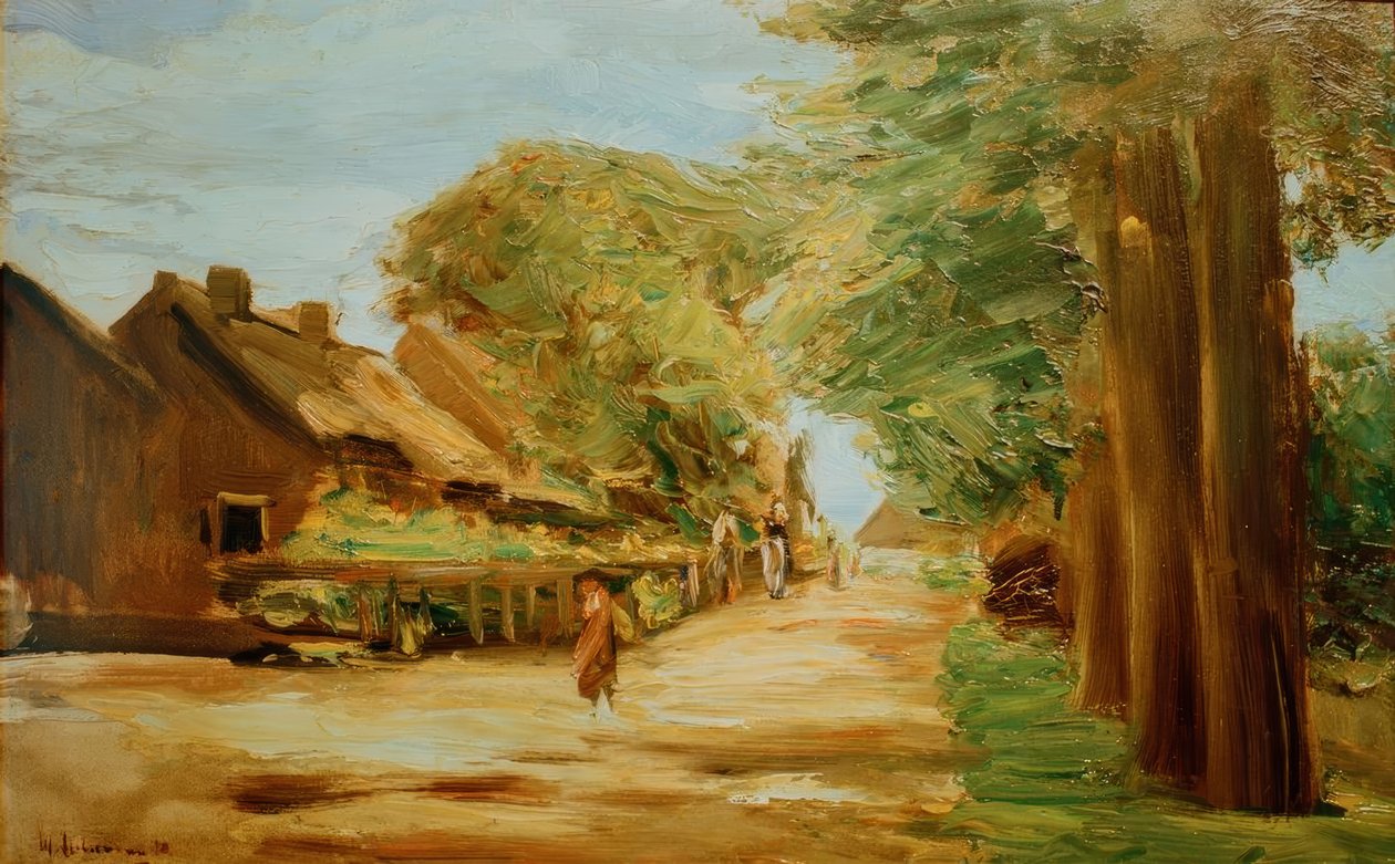 Vesnická ulice v Larenu od Max Liebermann
