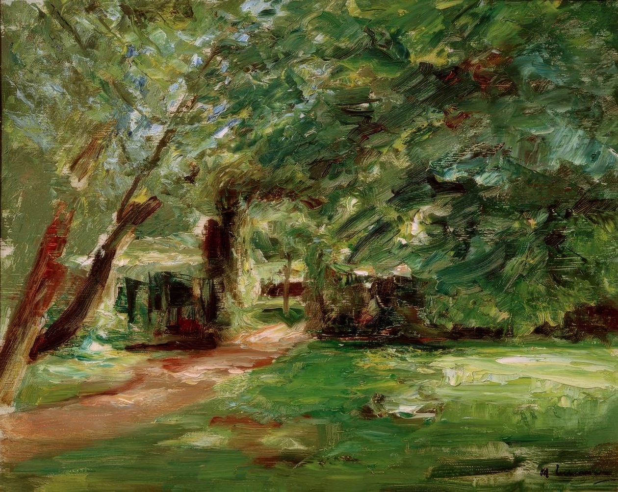 Zahrada se živým plotem ve Wannsee od Max Liebermann