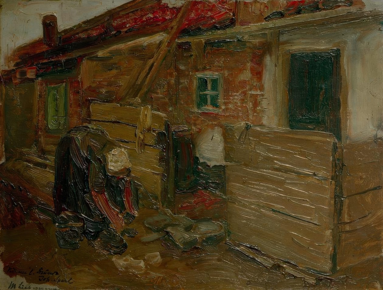 Holandský statek s manželkou od Max Liebermann