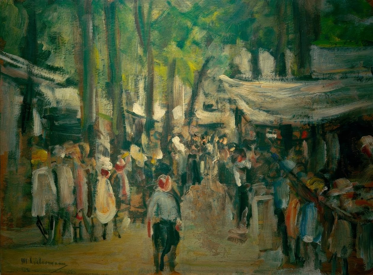 Jahrmarkt v Noordwijku – studie od Max Liebermann