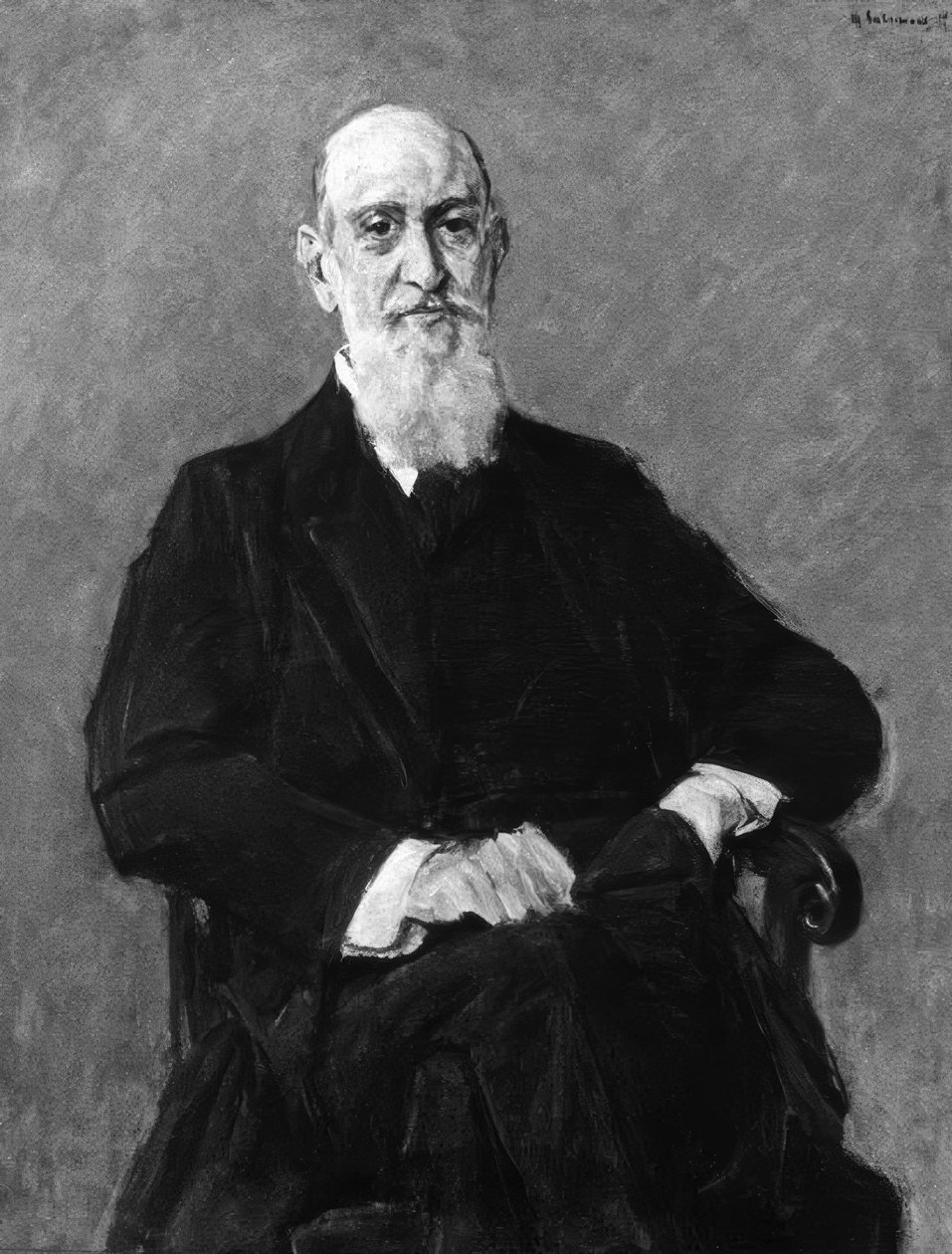 James Israel, portrét, M. Liebermann od Max Liebermann