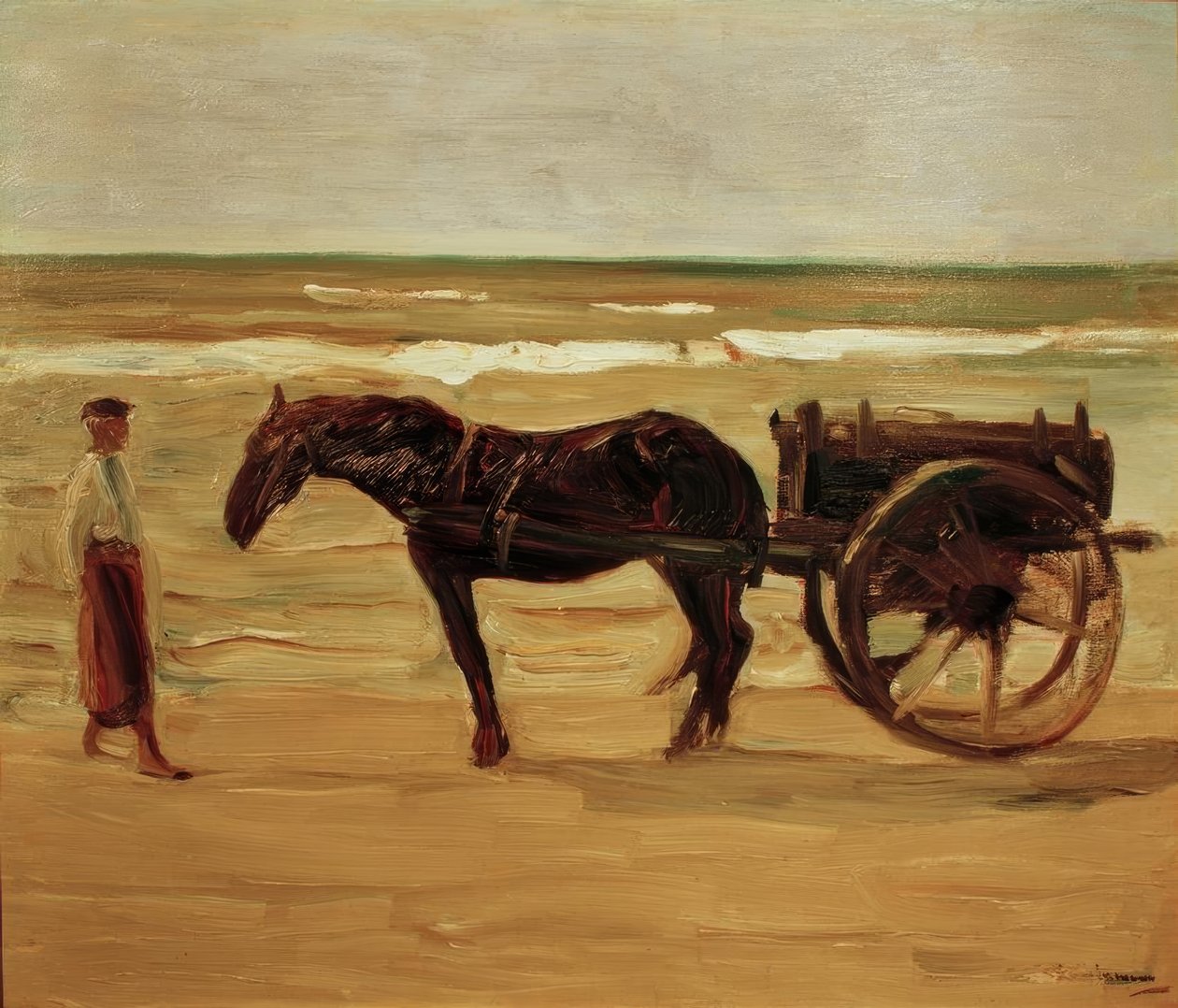 Vozík obsluhy lázně na pláži od Max Liebermann