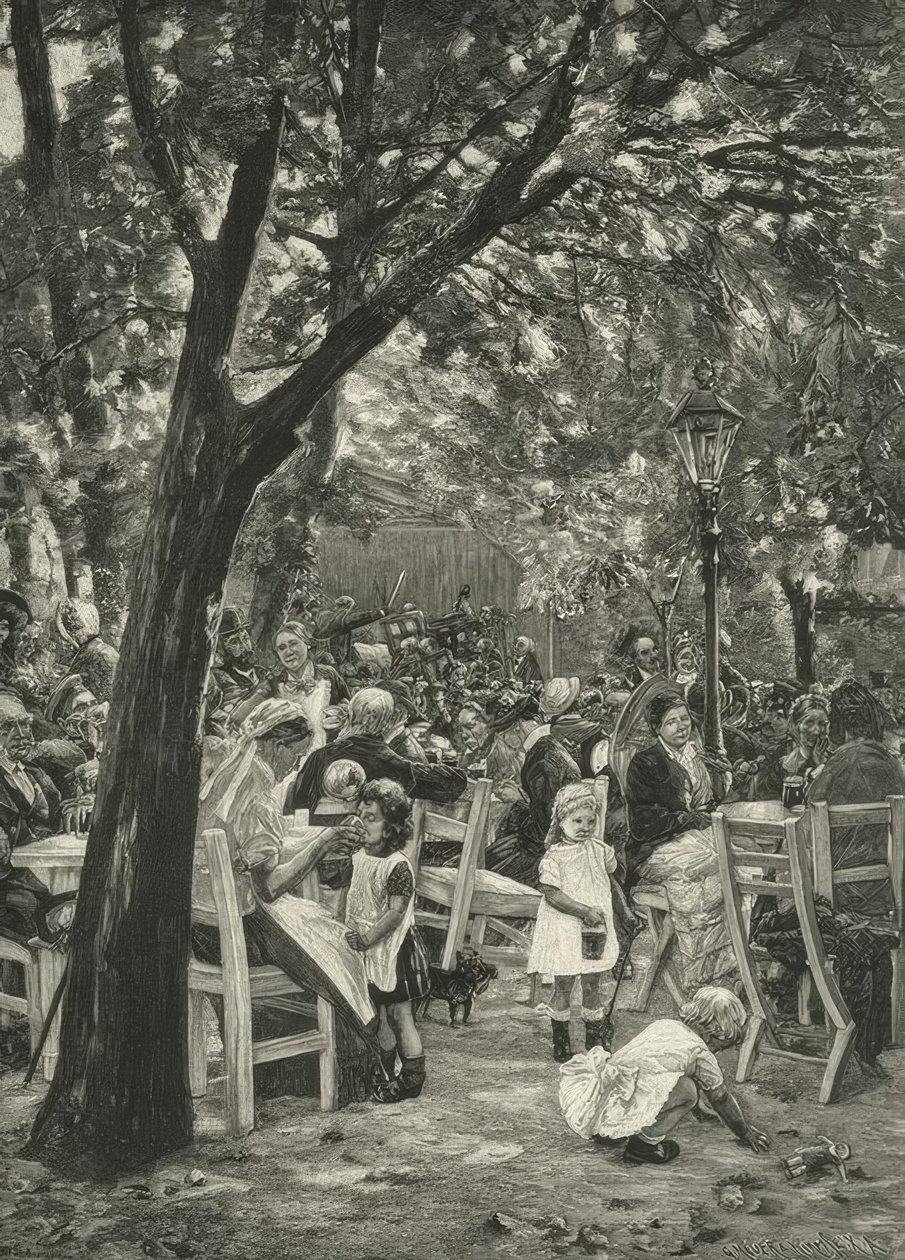Liebermann, koncert na pivní zahrádce od Max Liebermann