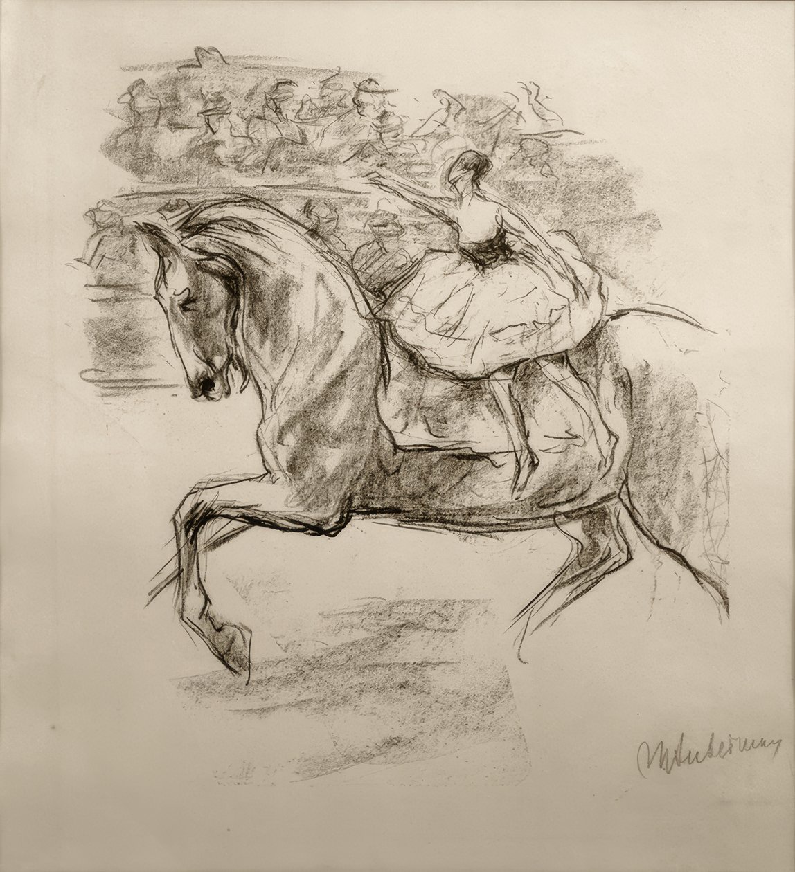 M. Liebermann, cirkusový jezdec od Max Liebermann
