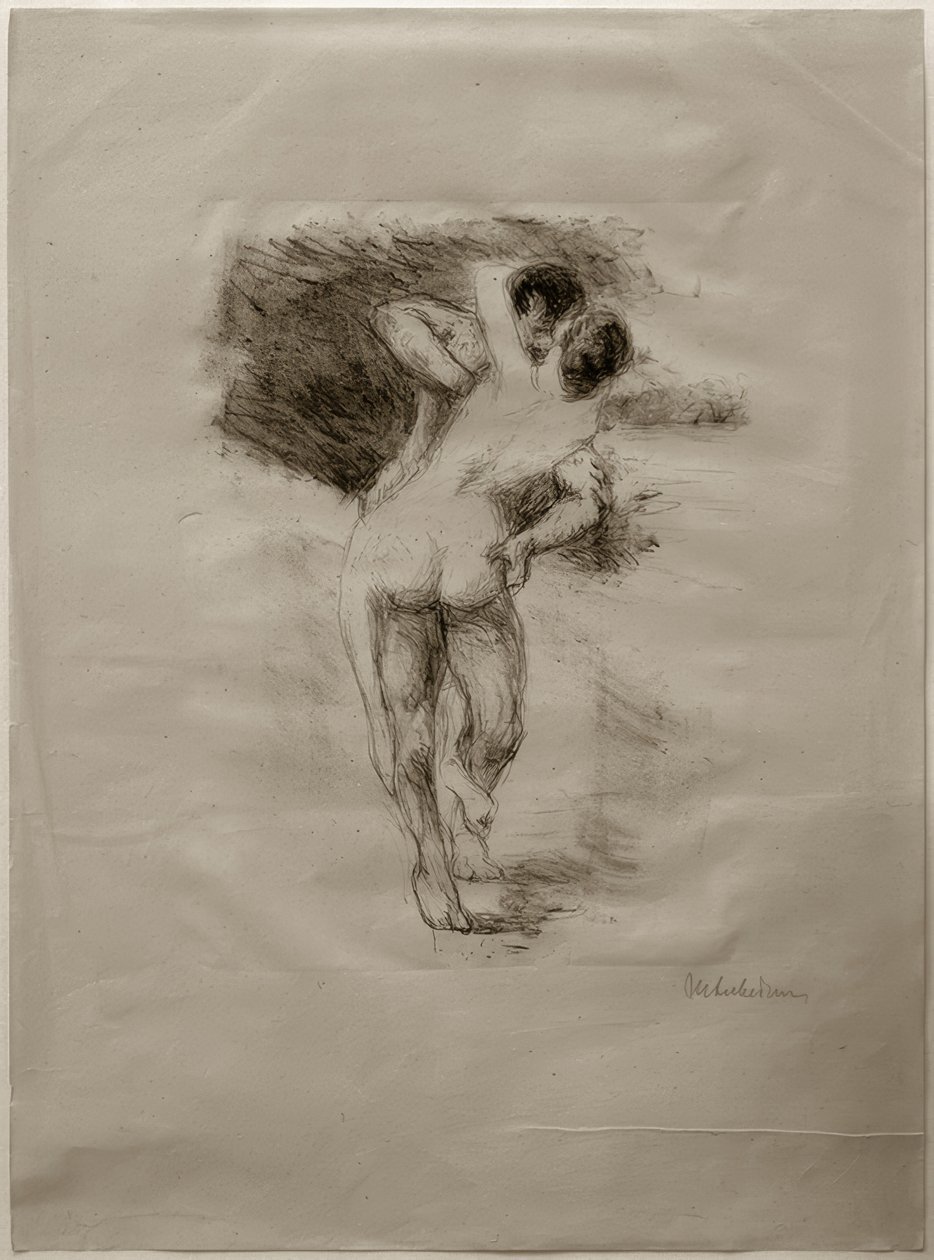 M. Liebermann, milostná scéna od Max Liebermann