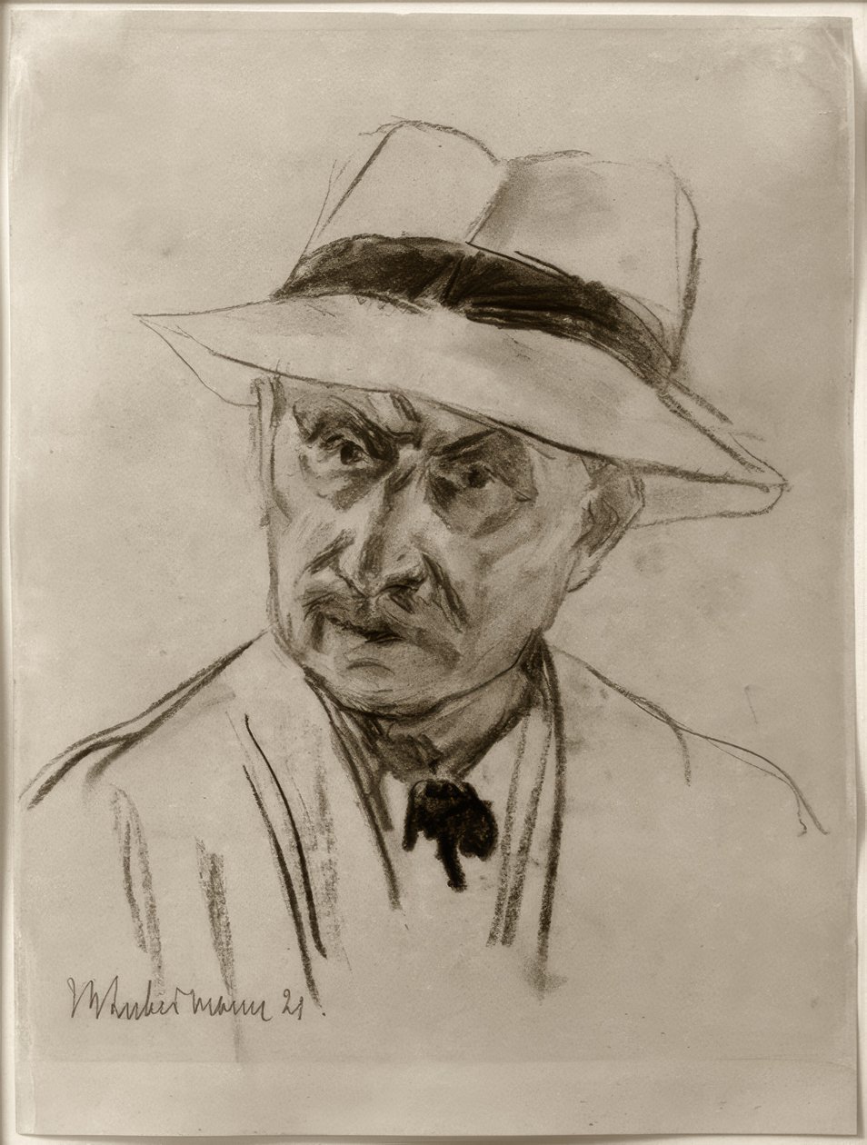 Max Liebermann / Autoportrét s panamským kloboukem od Max Liebermann