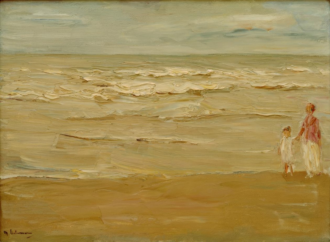 Přímořská krajina - pláž a jezero od Max Liebermann