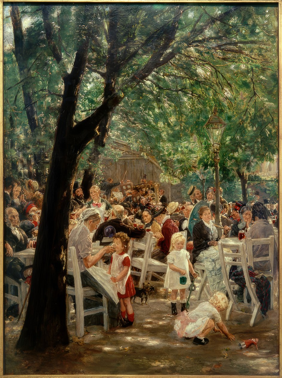Mnichovská pivní zahrádka od Max Liebermann
