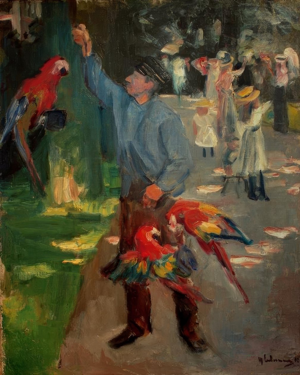 Papoušek muž v amsterdamské zoo od Max Liebermann