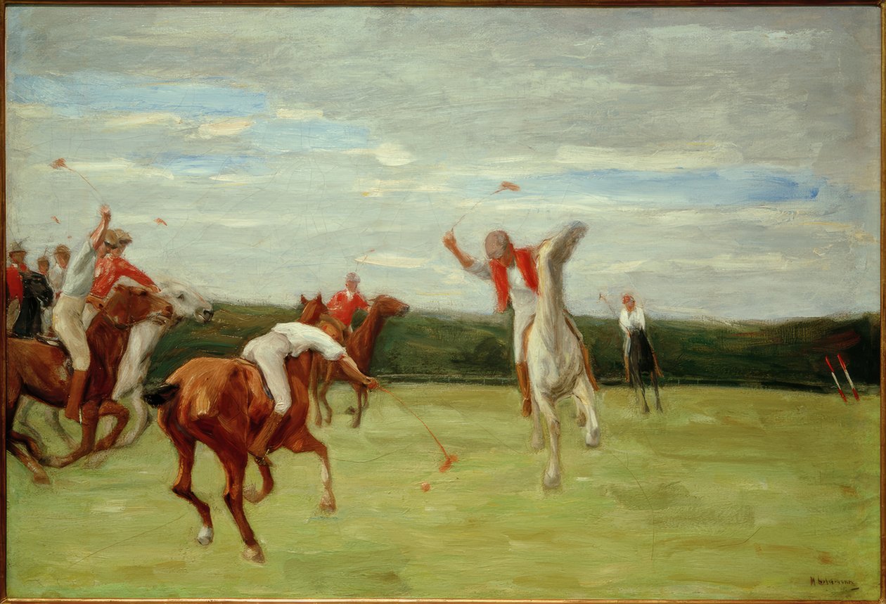 Polospieler v Jenischově parku od Max Liebermann