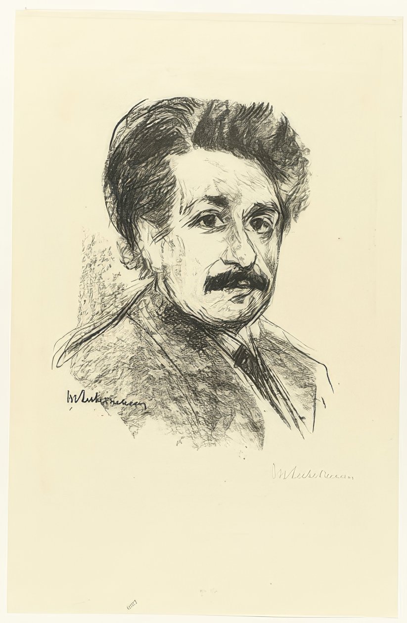 Portrét Alberta Einsteina. 1925 od Max Liebermann