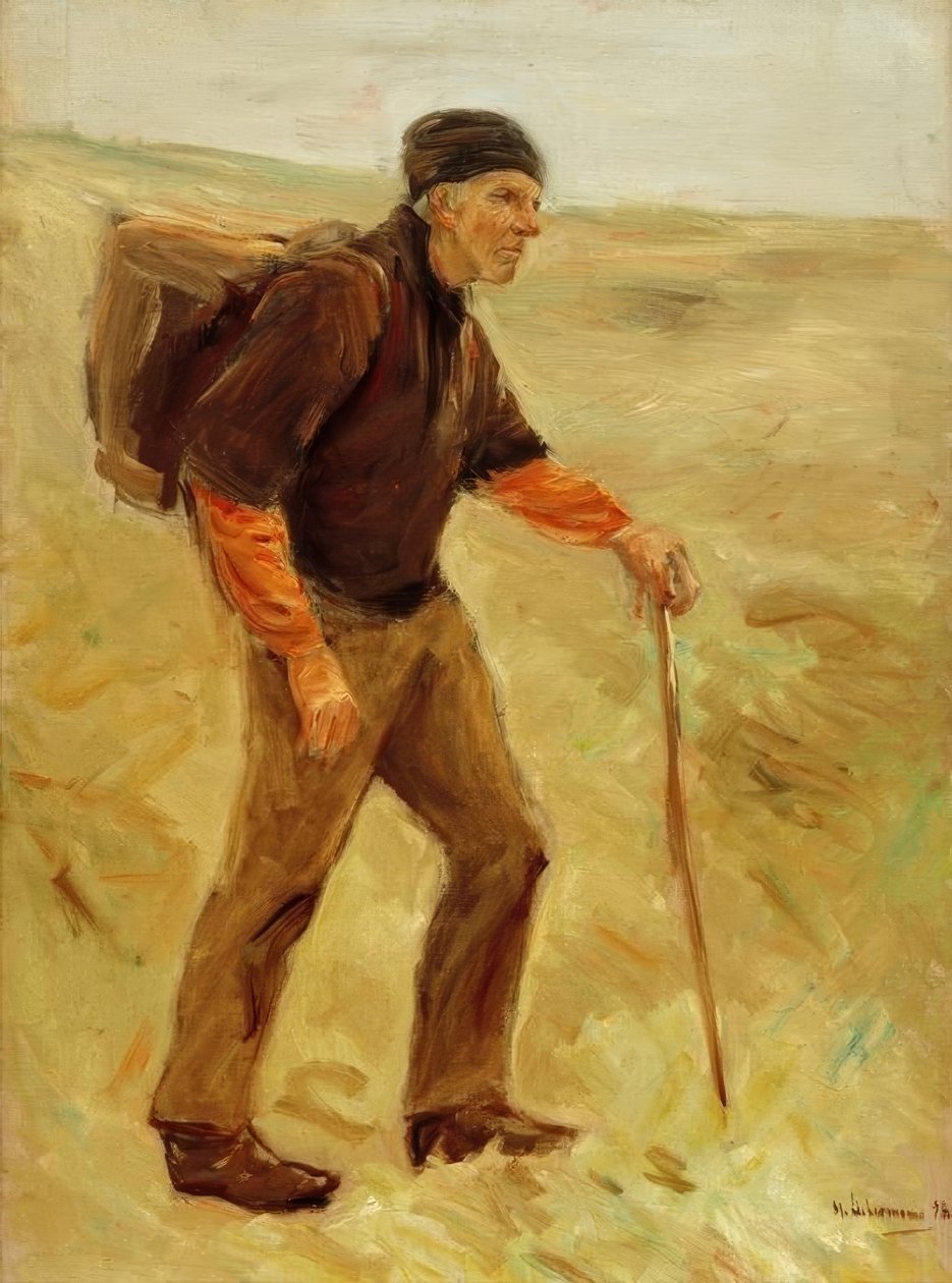 Kráčející rolník - (studium, plná postava) od Max Liebermann