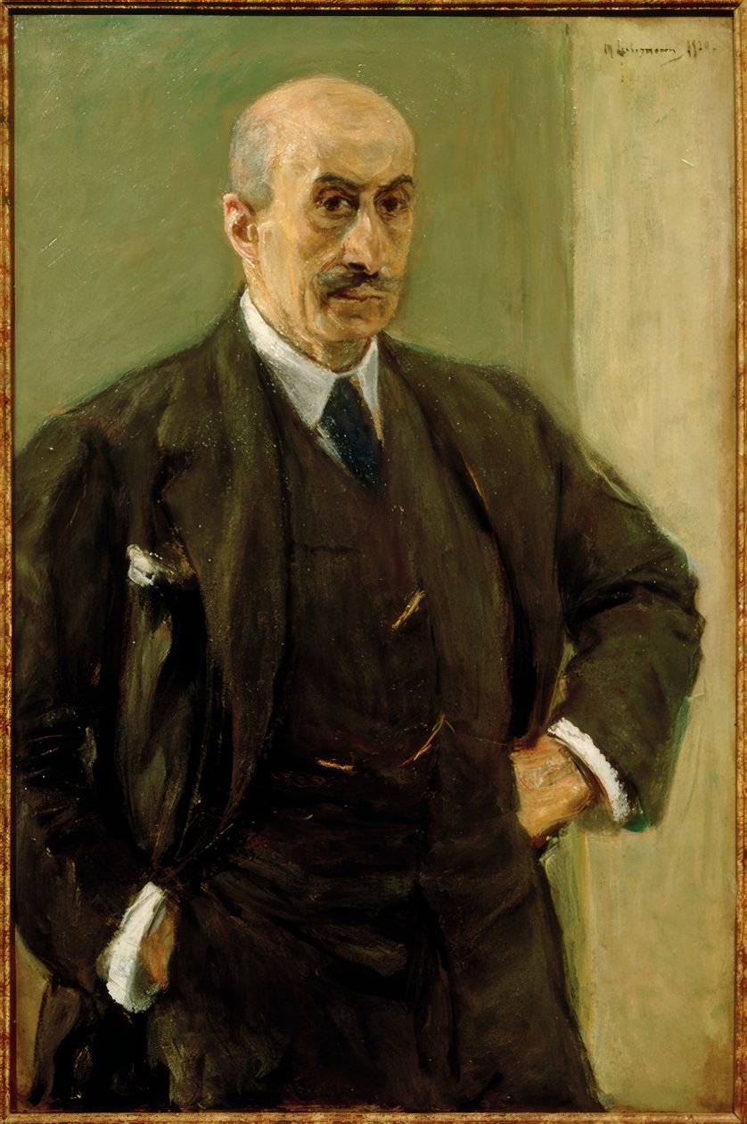 Autoportrét v obleku, ve stoje od Max Liebermann