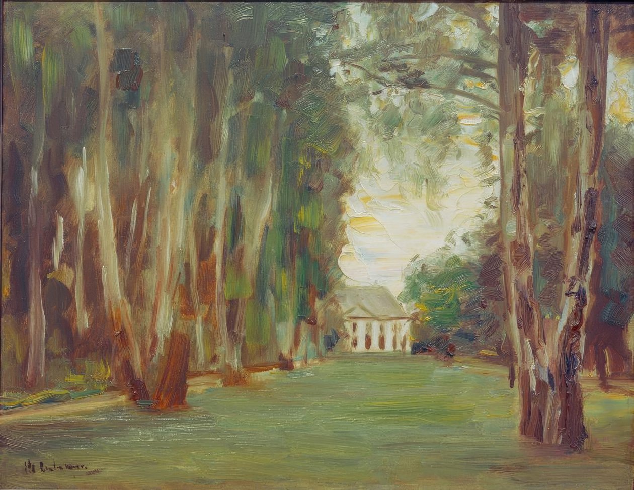 Zahrada Wannsee s vilou / Březová alej v zahradě Wannsee od Max Liebermann