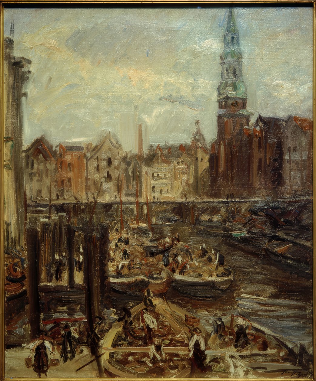 Flotila na Hopfenmarktu od Max Slevogt