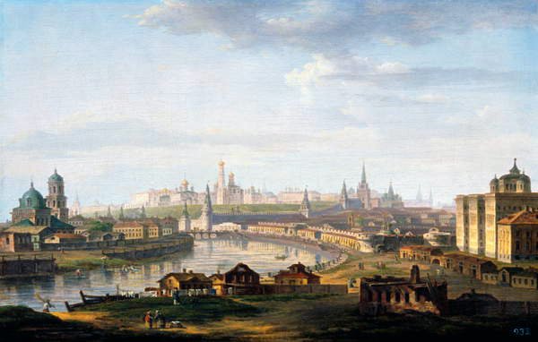 Pohled na Moskvu, 1819 od Maxim Nikiforovitsch Worobjeff