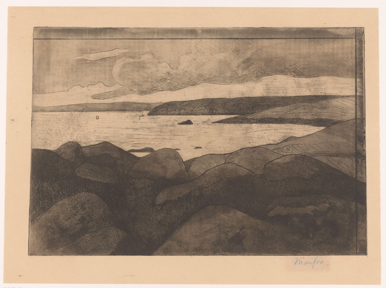 Bretonské pobřeží od Maxime Camille Louis Maufra (attributed to)