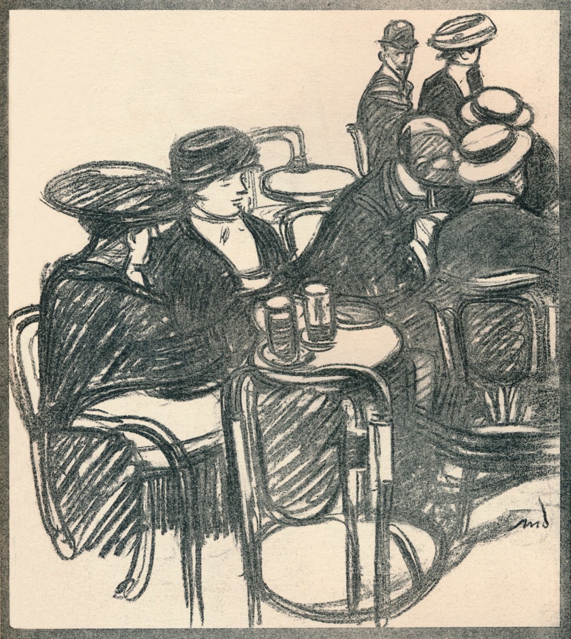 Cafe Terrace, c1920, 1923 od Maxime Pierre Jules Dethomas