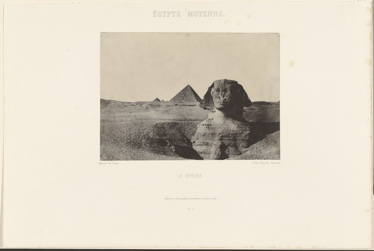 Střední Egypt. Sfinga. od Maxime Du Camp
