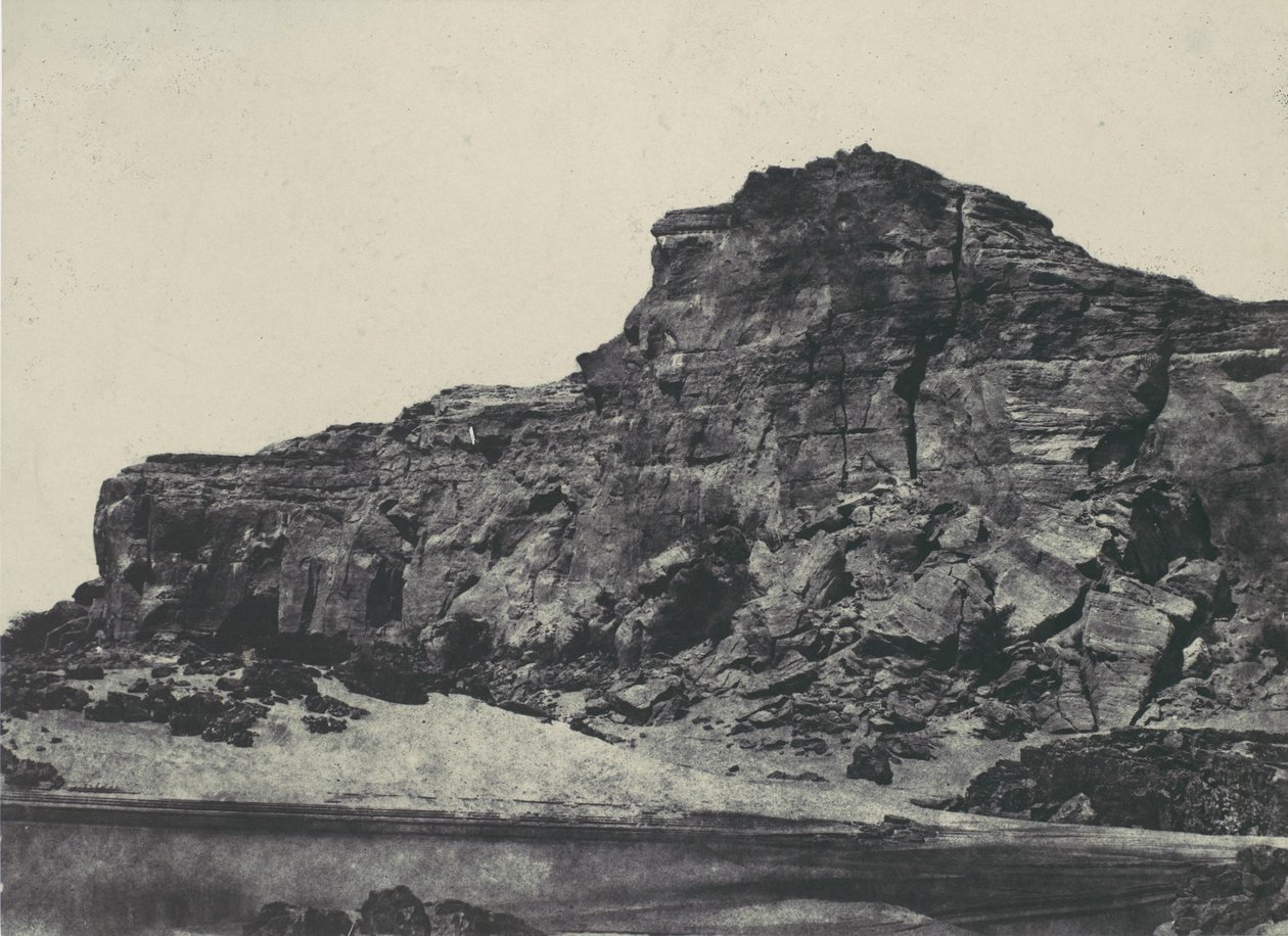 Lehký šátek na hlavu. Druhá katarakta. Dgebel-Abouoir, 1850. od Maxime Du Camp