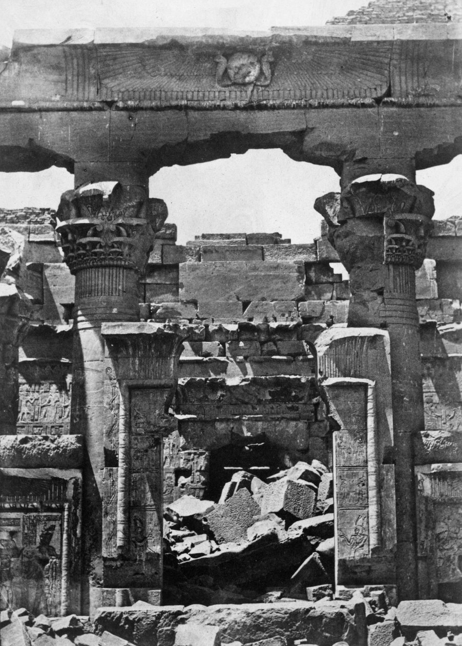 Ruiny chrámu, Egypt, 1852. od Maxime Du Camp