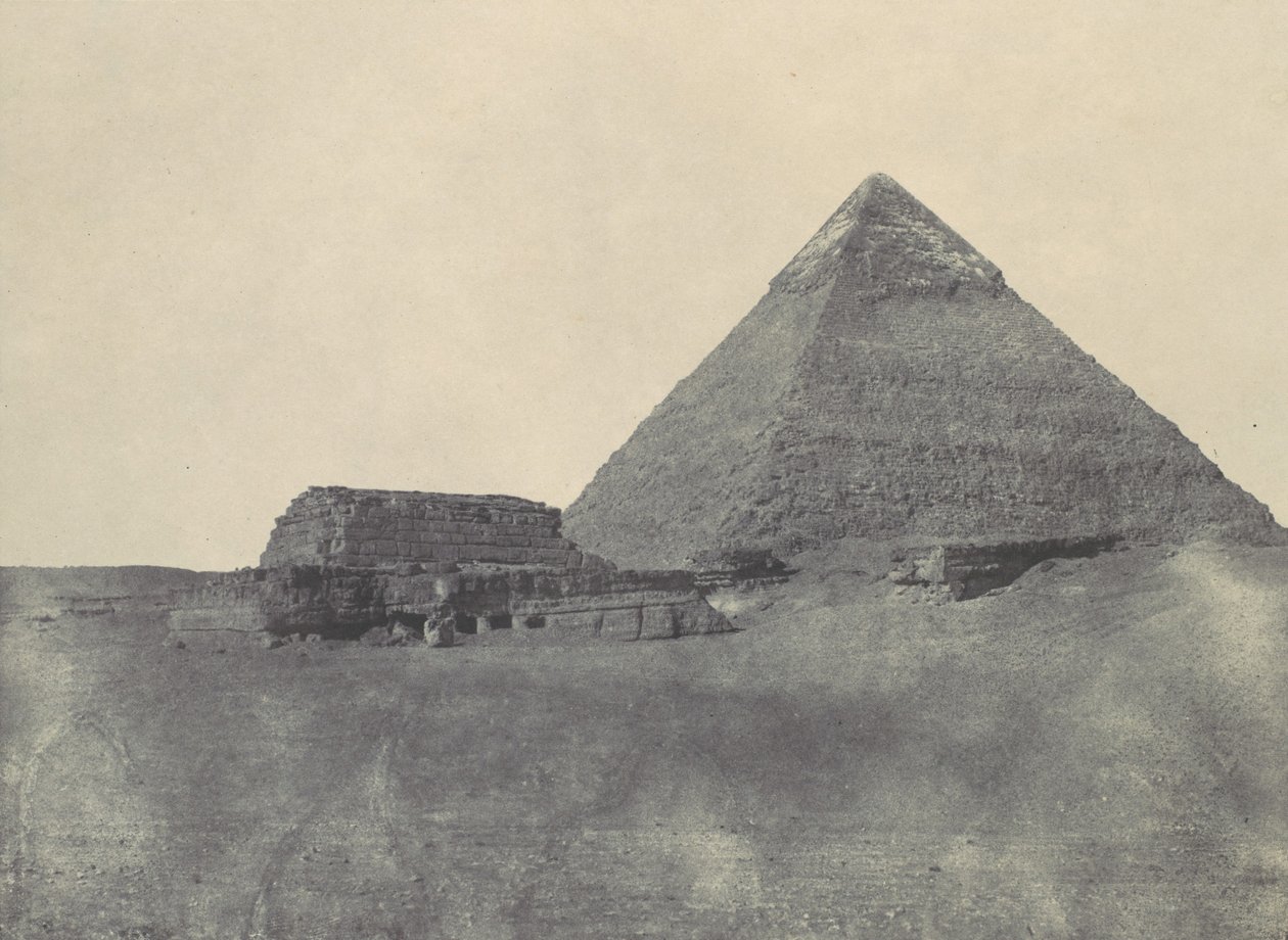Střední Egypt. Chephrenova pyramida, 1850. od Maxime Du Camp