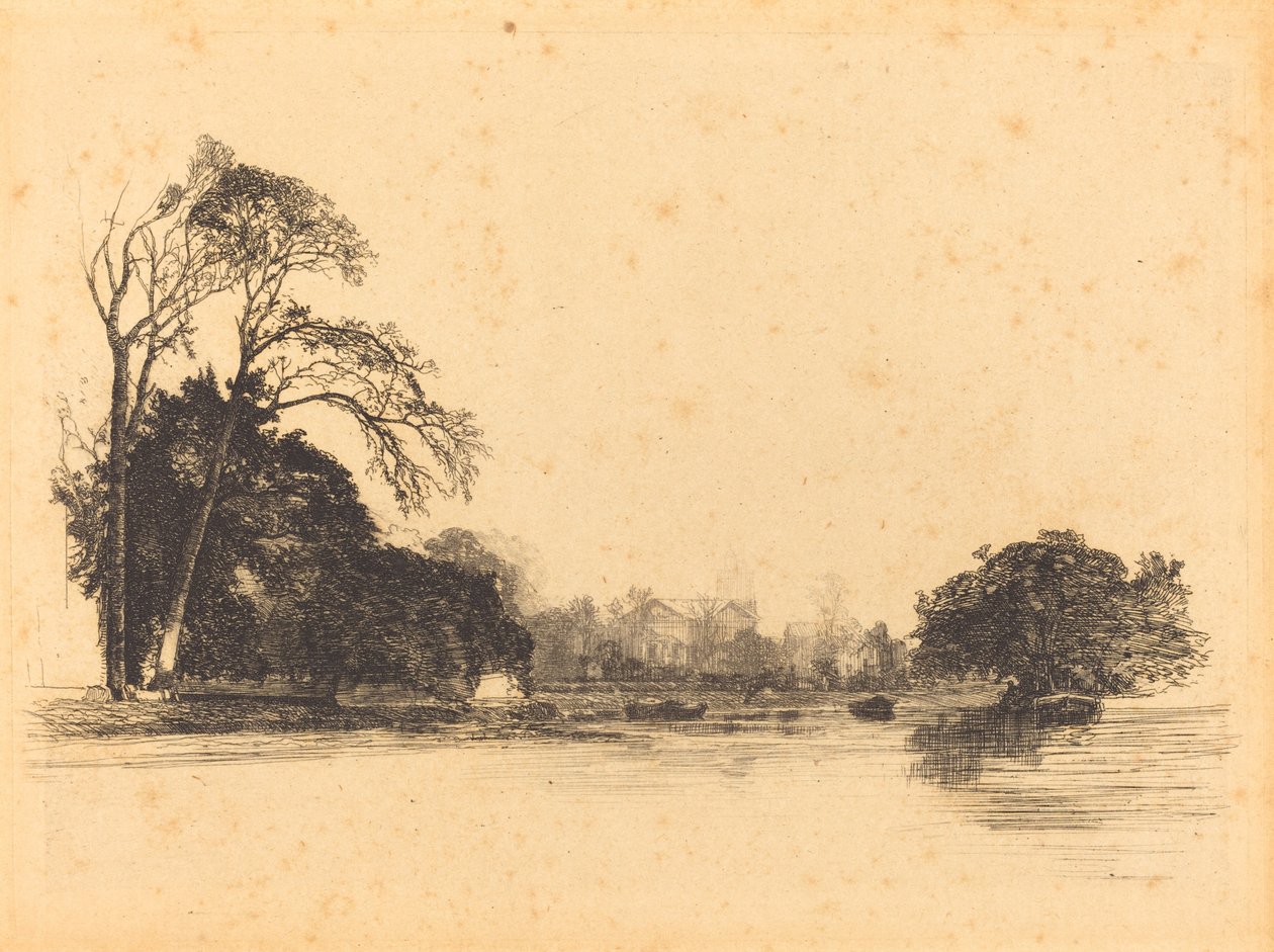 Banks of the Tamise od Maxime Lalanne