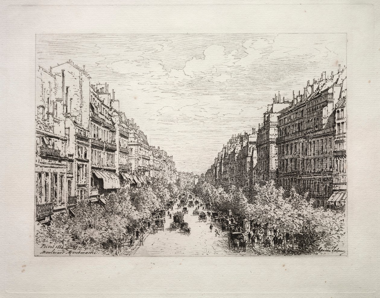 Boulevard Montmartre, 1884. od Maxime Lalanne