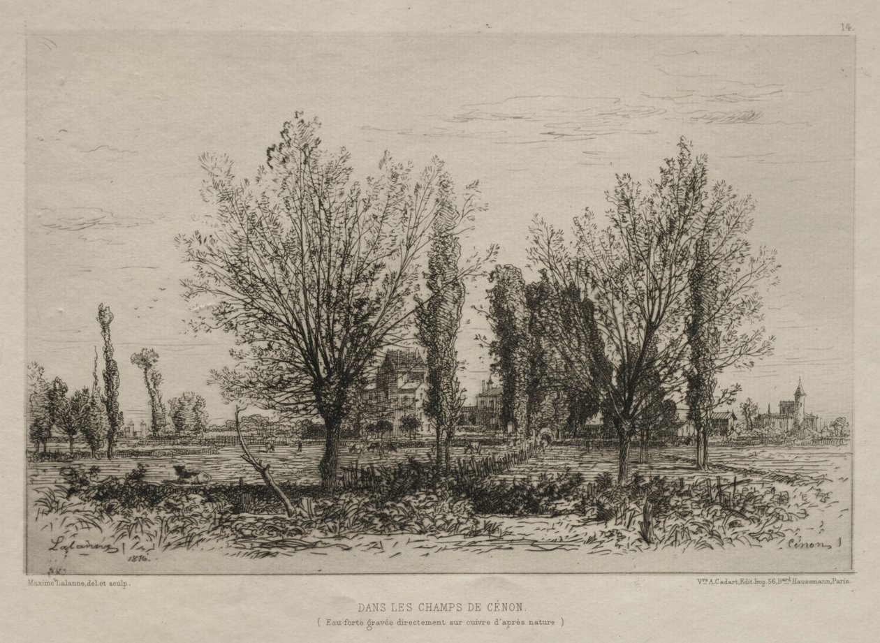 Dans les Champs de Cénon, 1876. od Maxime Lalanne