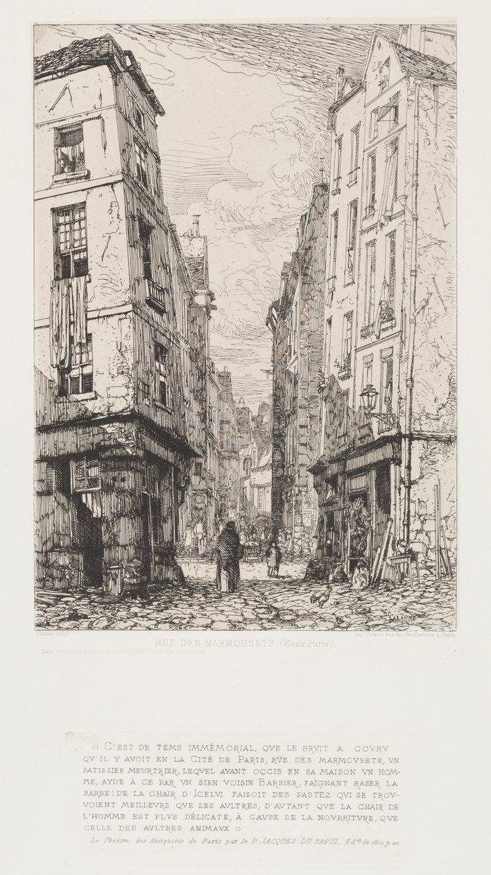 Rue des Marmousets (Stará Paříž) od Maxime Lalanne