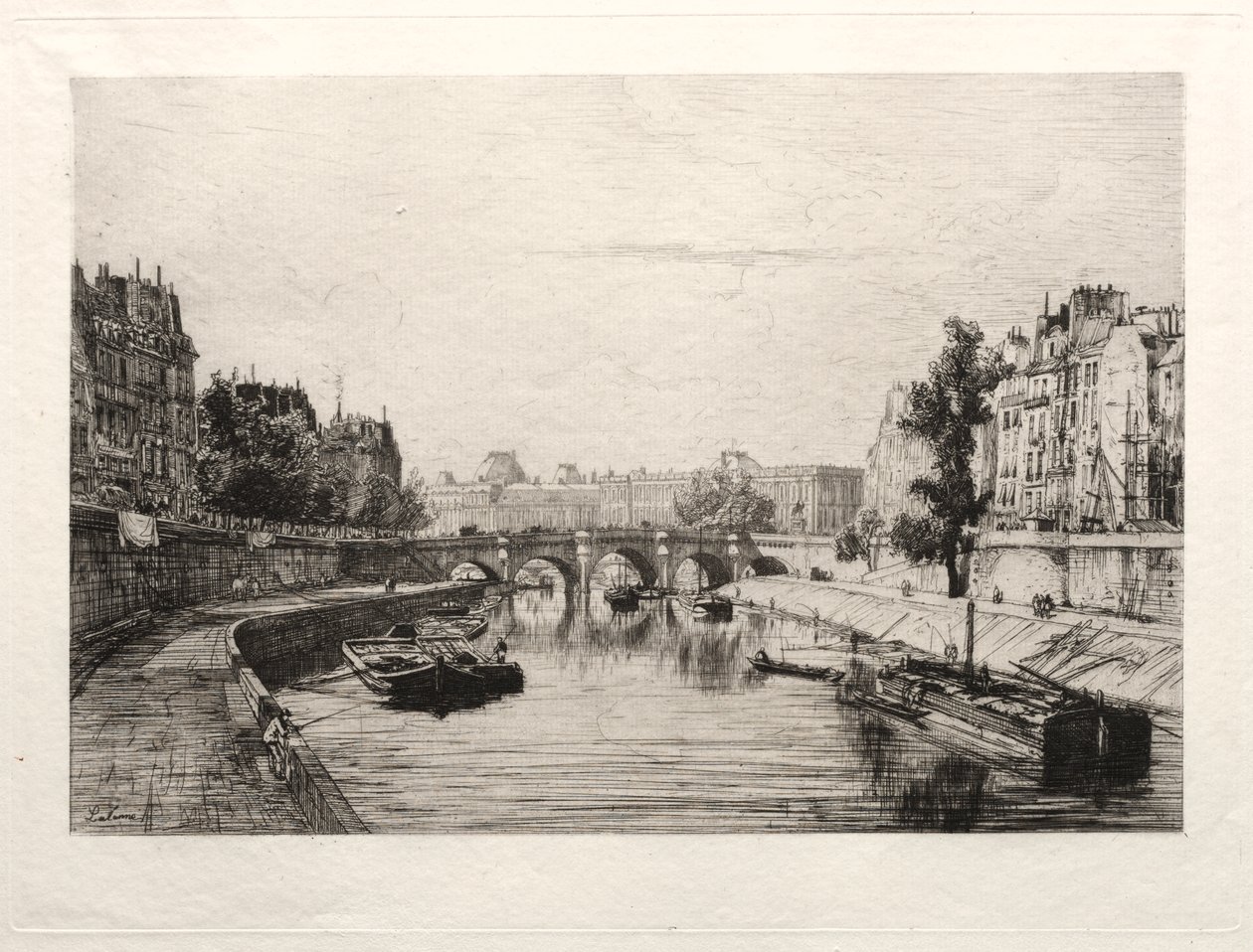 Pohled z Pont St. Michel od Maxime Lalanne
