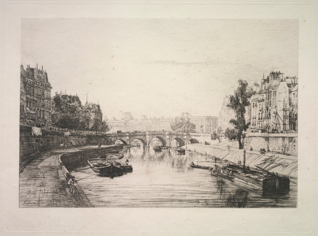 Pohled z mostu St. Michel, 1865. od Maxime Lalanne