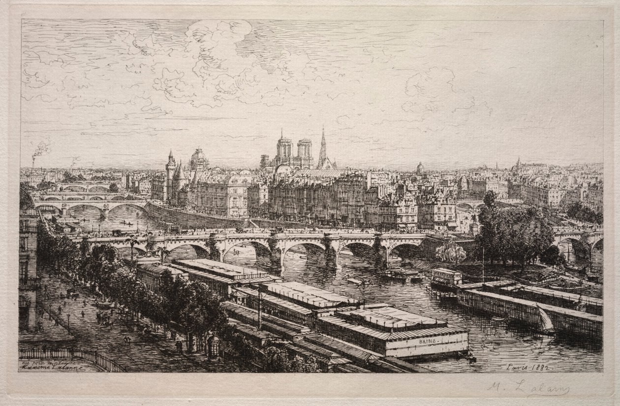 Pohled z Louvru, 1882. od Maxime Lalanne