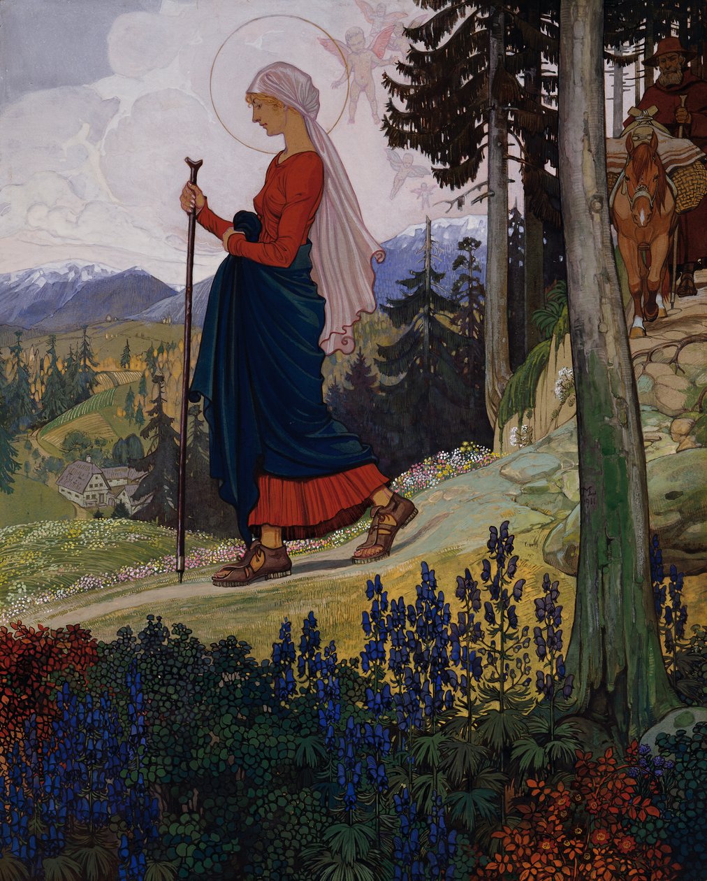 Procházka Marie přes hory od Maximilian Liebenwein