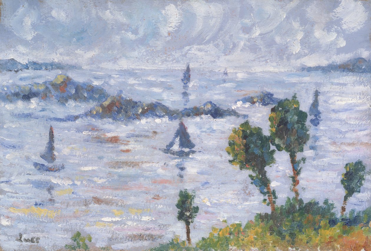 Krajina v Kermousteru od Maximilien Luce