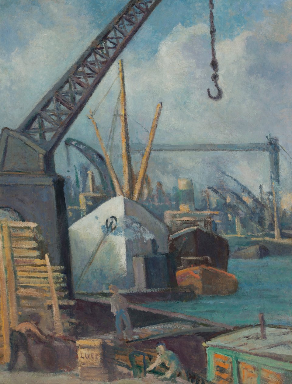 Le Port v Rouenu od Maximilien Luce