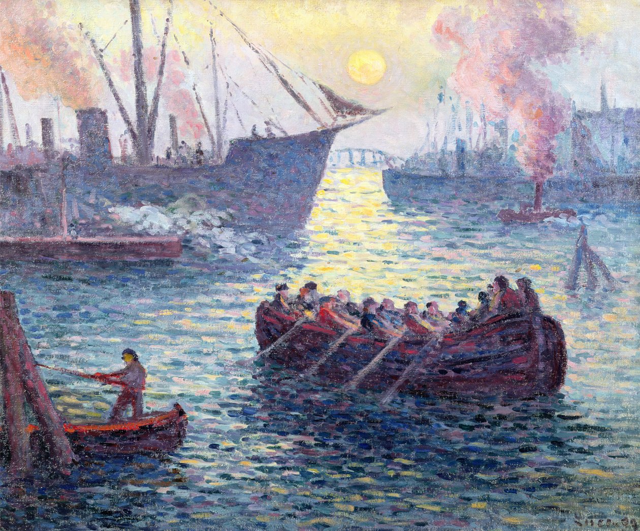 Rotterdam, přístav, 1907 od Maximilien Luce