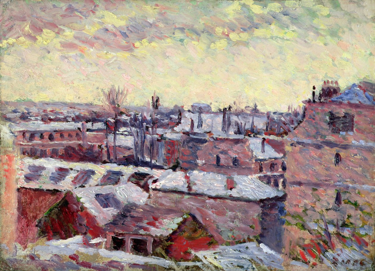 Place Dauphine při pohledu z Louvru, 1904 (panel) od Maximilien Luce