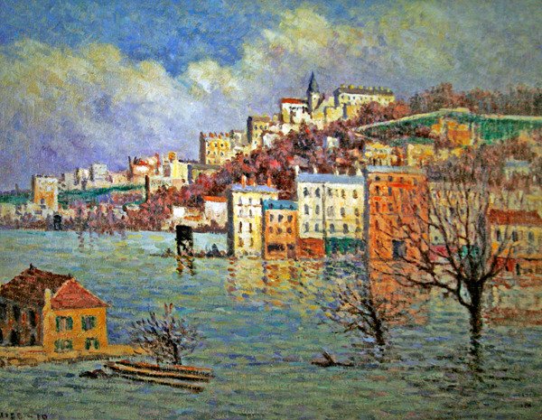 Povodeň v Sèvres od Maximilien Luce