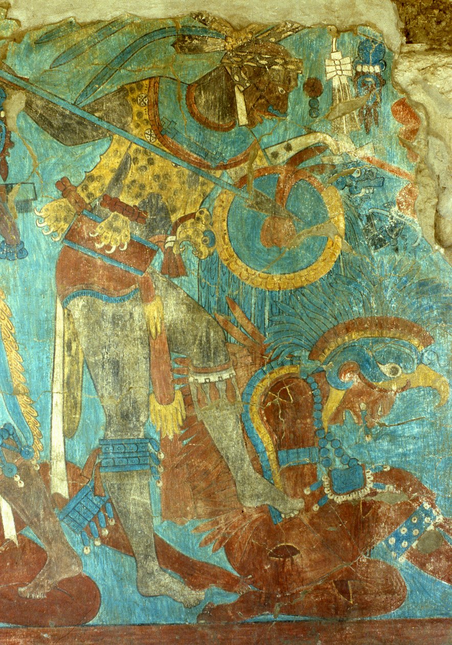 Bitva u Cacaxtly, období pozdní klasiky (nástěnná malba) od Mayan