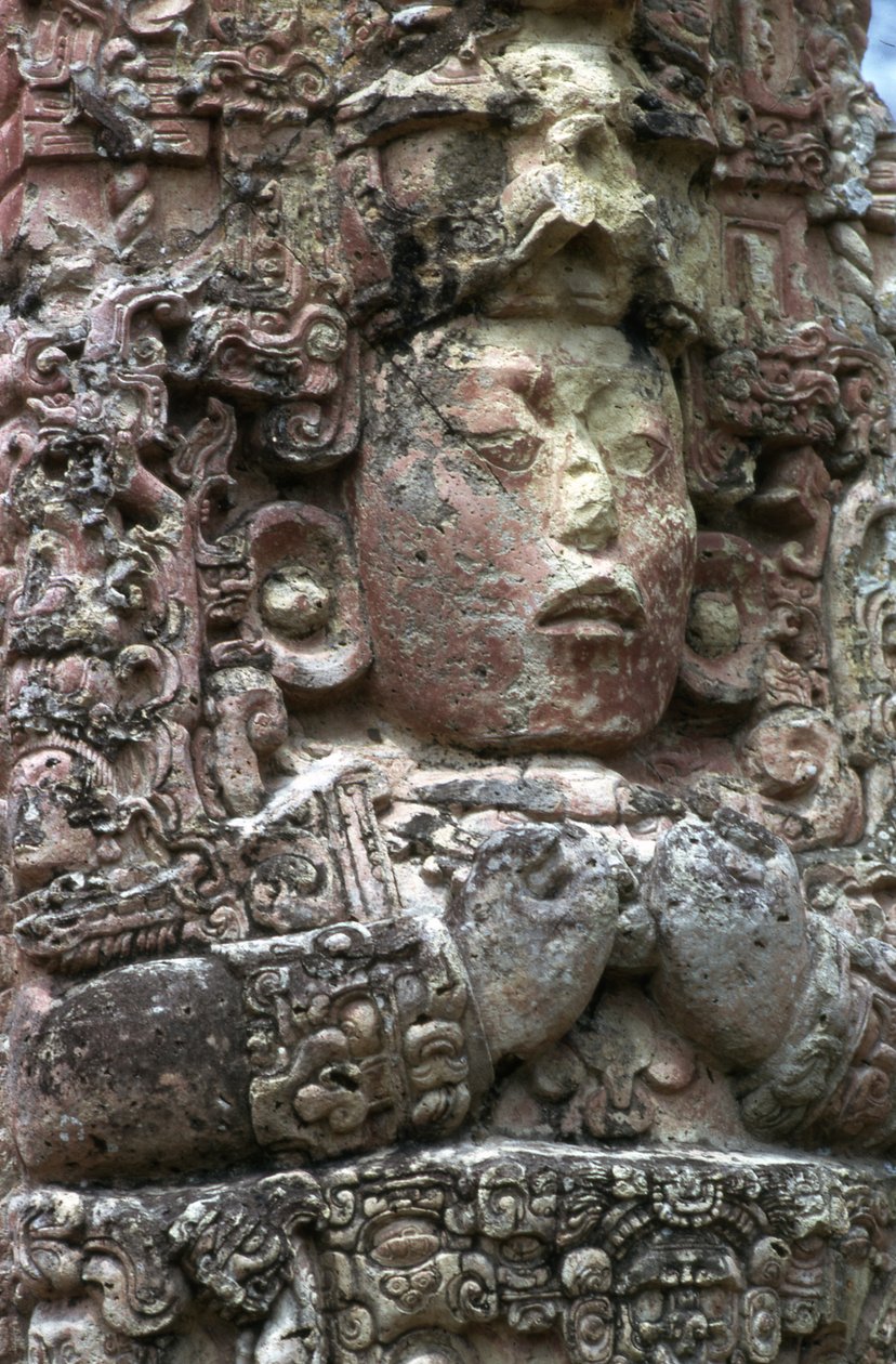 Stela C, východní strana, Copan, pozdní klasické období, 780 našeho letopočtu od Mayan