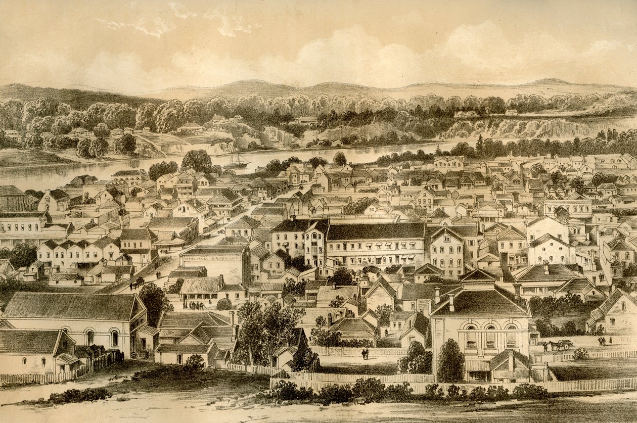 Brisbane, Queensland, Austrálie, 1879 od McFarlane and Erskine