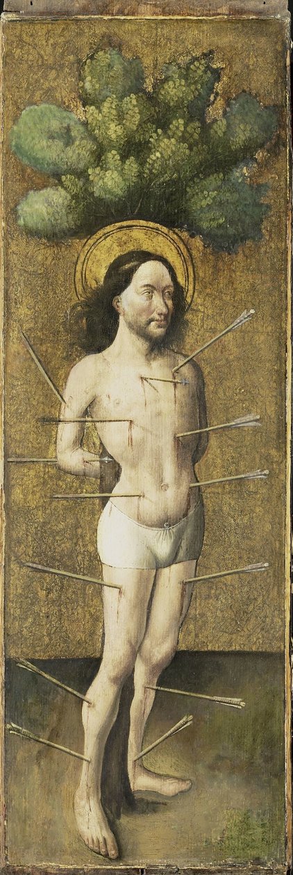 Svatý Šebestián od Meester E.S. (circle of)